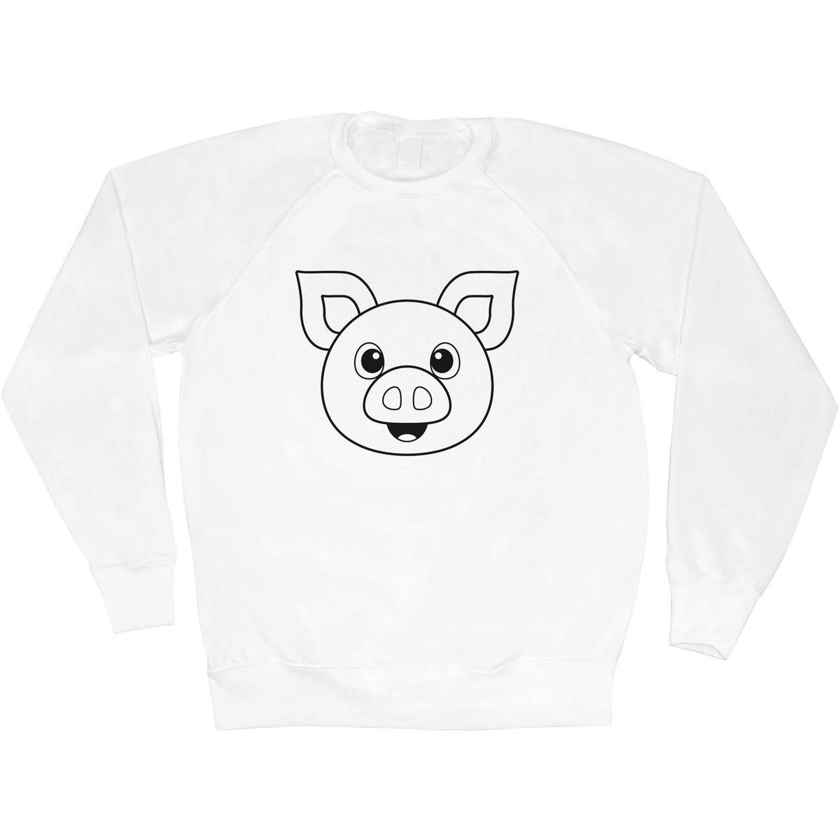 'Happy Pig Face' Adult Sweatshirt / Sweater / Jumper (SW040823)