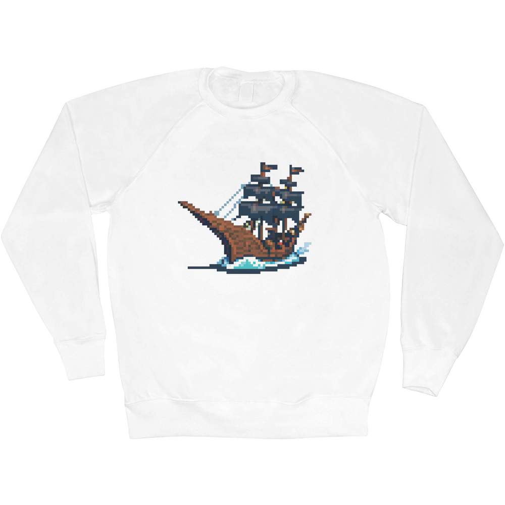 'Pirate Ship Pixel Art' Adult Sweatshirt / Sweater / Jumper (SW044072)