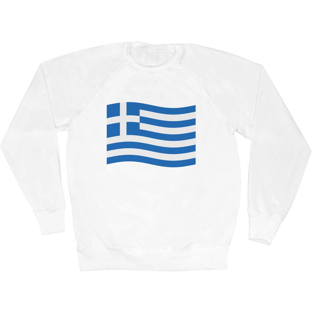'Waving Greek Flag' Adult Sweatshirt / Sweater / Jumper (SW044222)