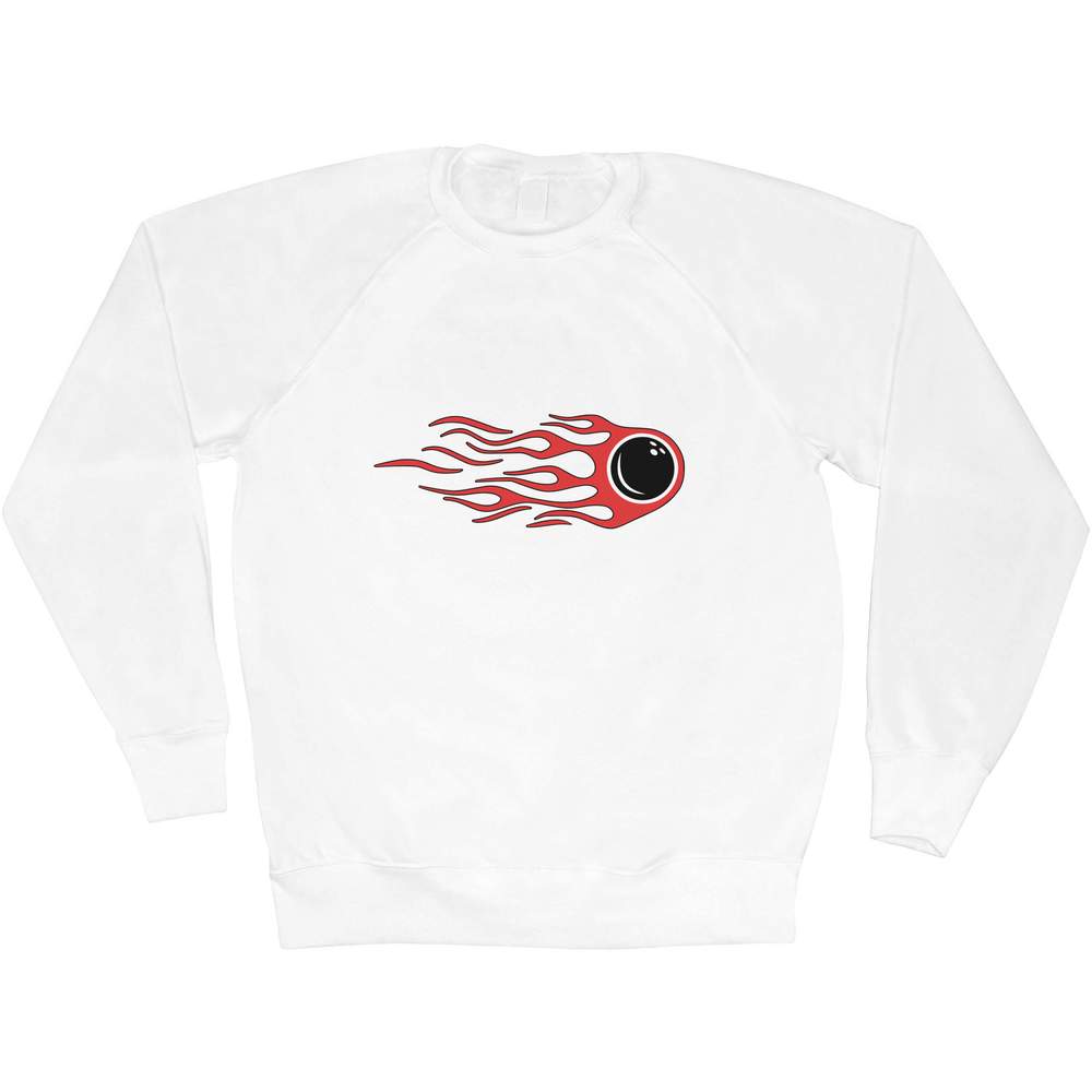 'Bowling Ball Red Fire' Adult Sweatshirt / Sweater / Jumper (SW044647)