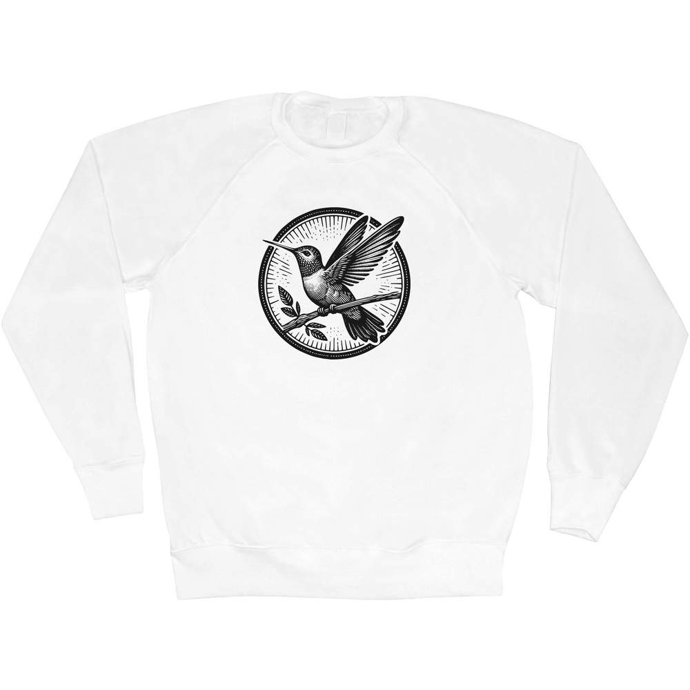 Small 'Hummingbird on a Branch' Adult Sweatshirt / Sweater / Jumper (SW00136185)