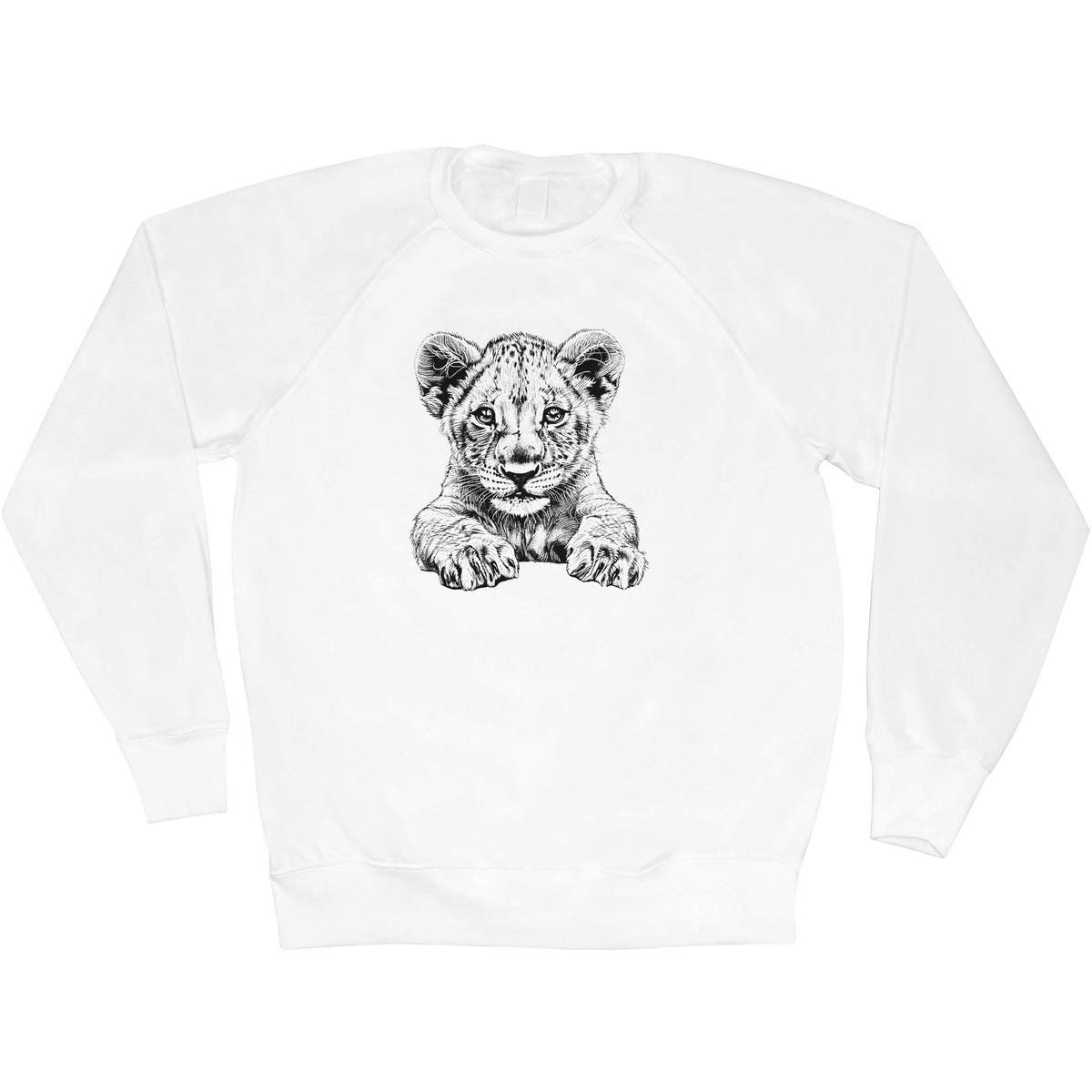 'Lion Cub Front View' Adult Sweatshirt / Sweater / Jumper (SW045731)