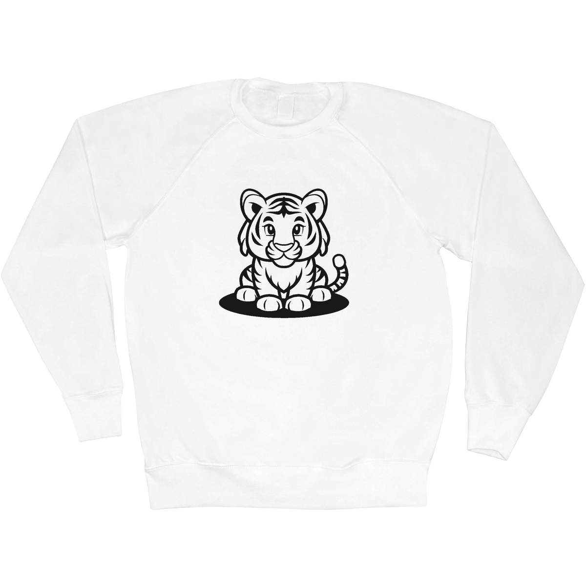 'Cute Tiger Sitting' Adult Sweatshirt / Sweater / Jumper (SW045855)