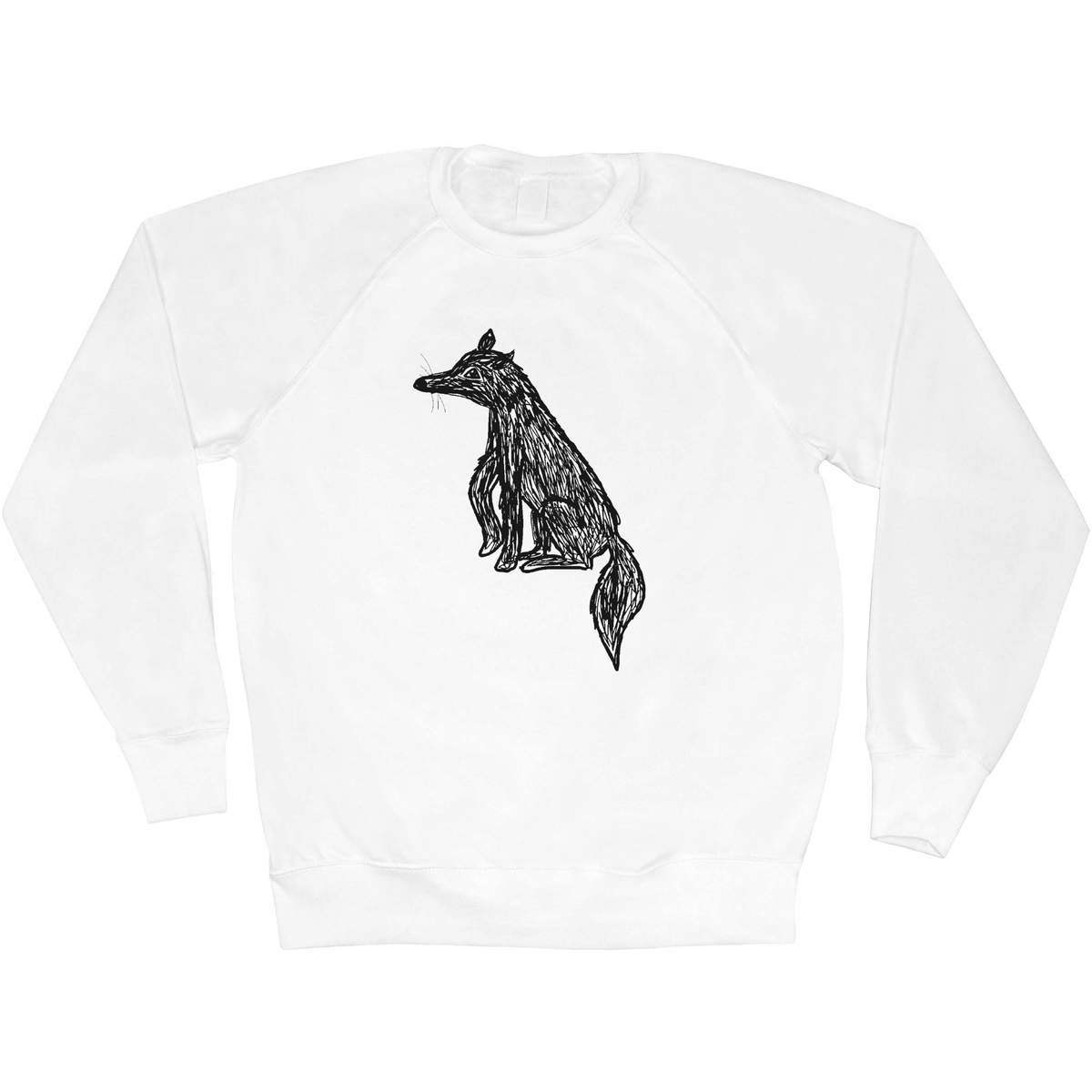 'Line Drawing Of A Fox' Adult Sweatshirt / Sweater / Jumper (SW047034)