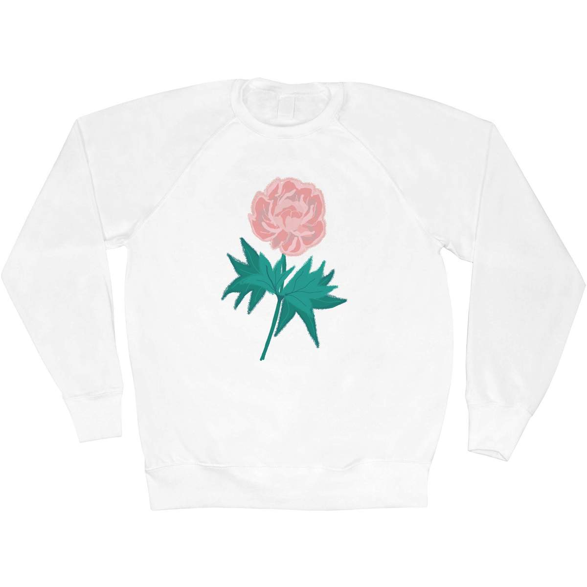 'A Pink Peony ' Adult Sweatshirt / Sweater / Jumper (SW049362)