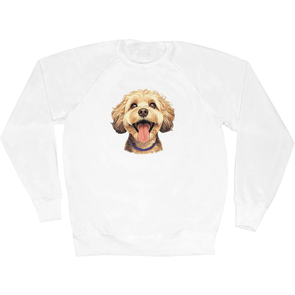 Small 'Happy Cockapoo' Adult Sweatshirt / Sweater / Jumper (SW00150577)