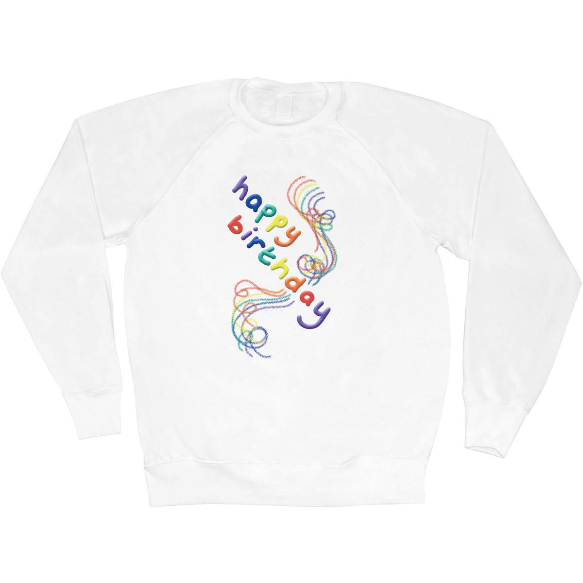 Happy Birthday Rainbow Adult Sweatshirt Sweater Jumper