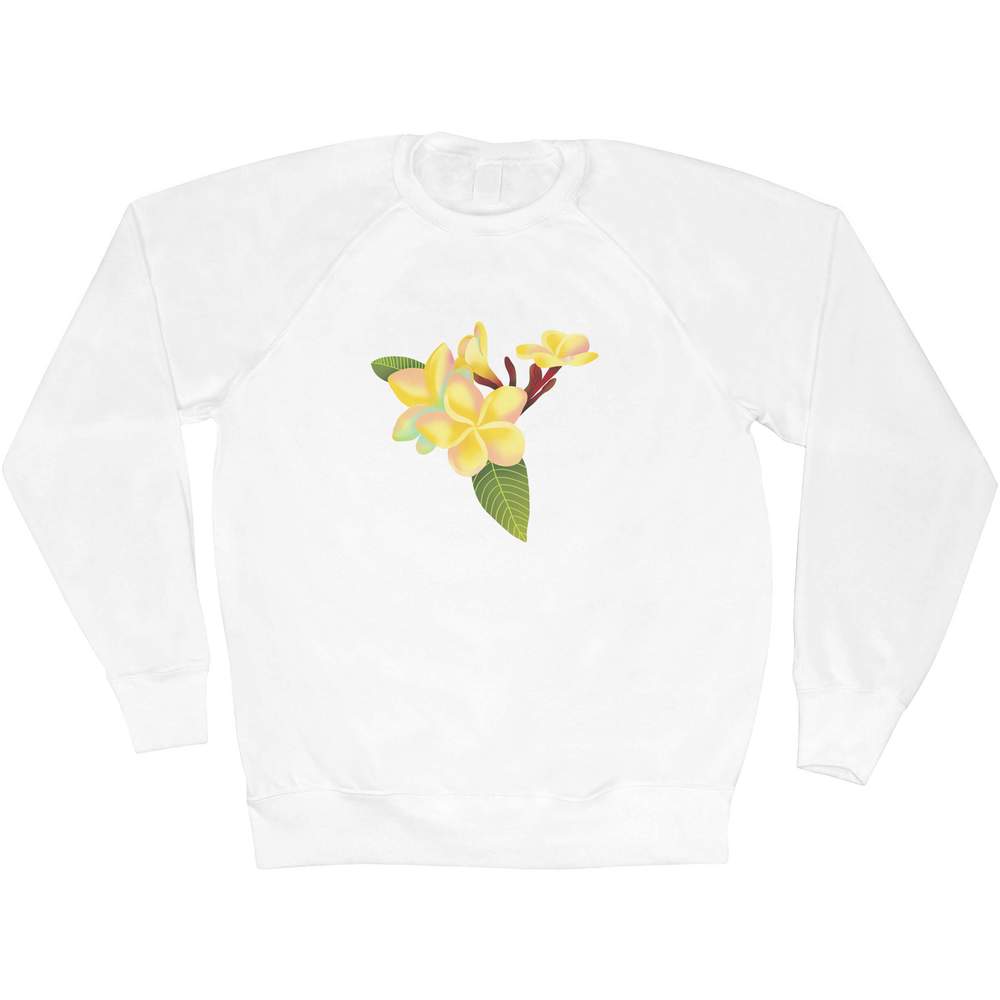 'Hawaiian Plumeria' Adult Sweatshirt / Sweater / Jumper (SW051098)