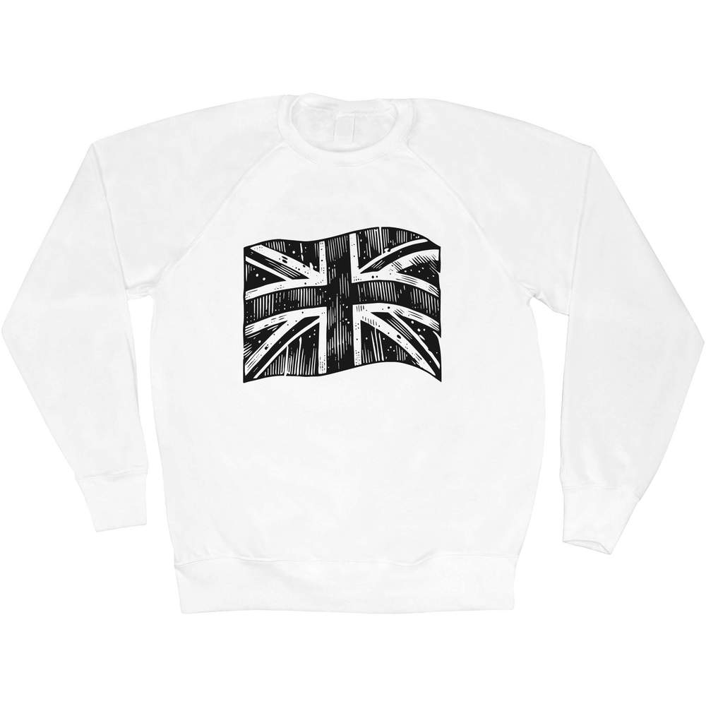 'Waving Union Jack Flag' Adult Sweatshirt / Sweater / Jumper (SW051713)