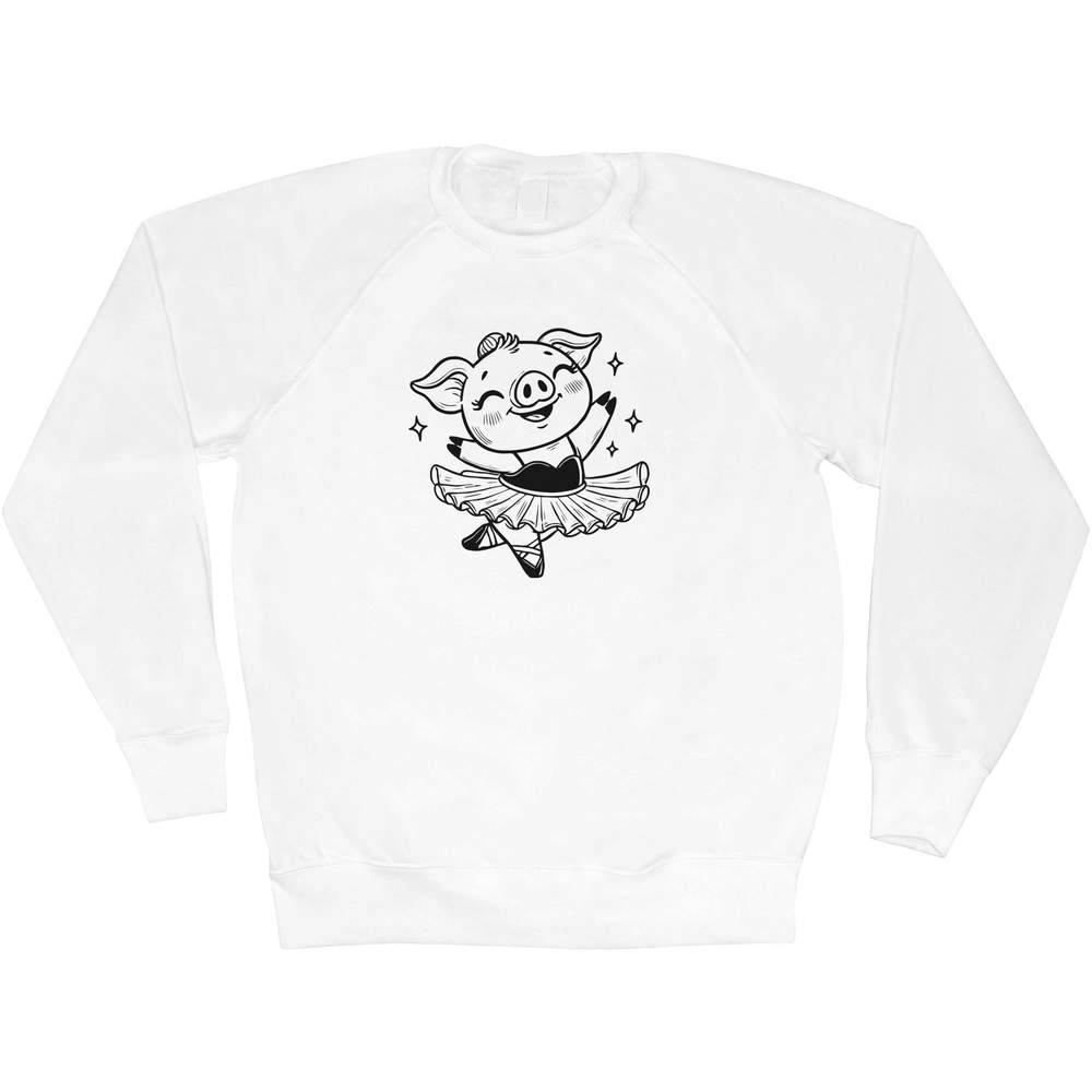 'Ballerina Pig' Adult Sweatshirt / Sweater / Jumper (SW052594)