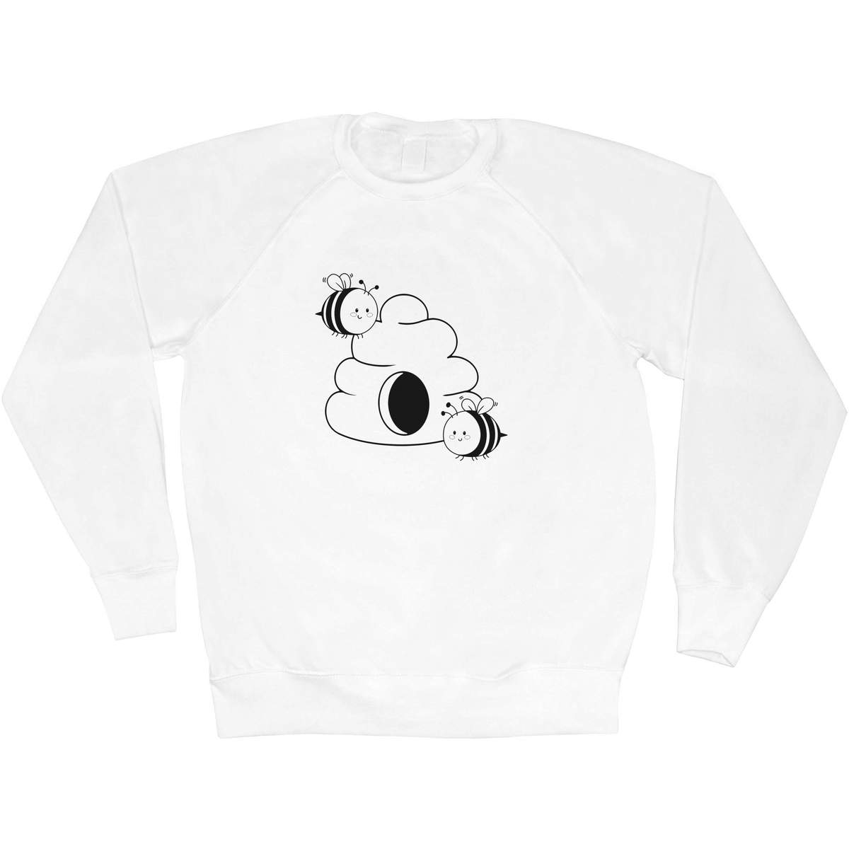 'Cute Bees & Hive' Adult Sweatshirt / Sweater / Jumper (SW052670)