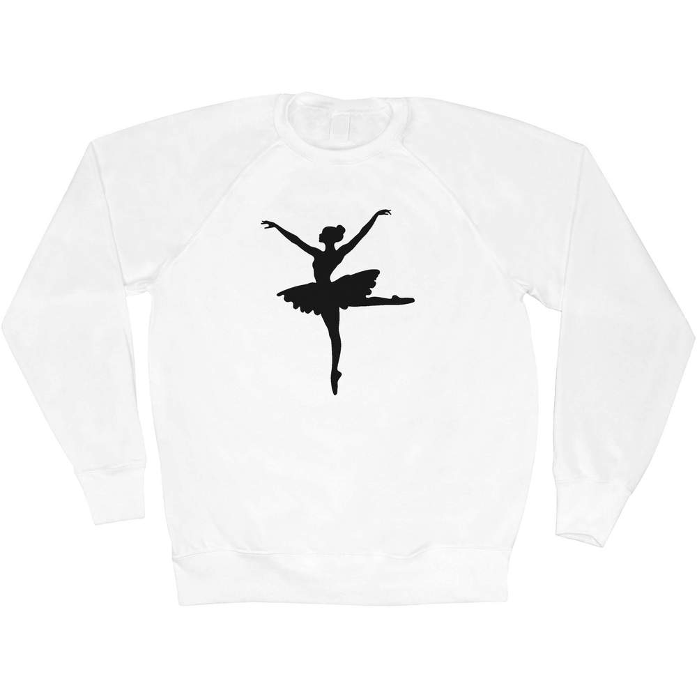Small 'Ballerina Silhouette' Adult Sweatshirt / Sweater / Jumper (SW00163109)