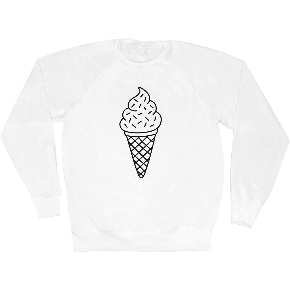 'Ice Cream Outline' Adult Sweatshirt / Sweater / Jumper (SW053595)