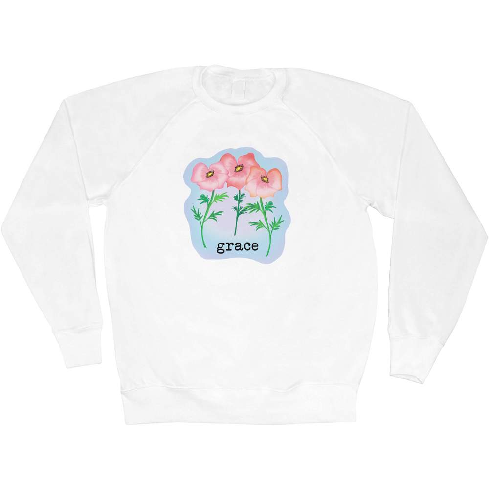 'Graceful Poppies' Adult Sweatshirt / Sweater / Jumper (SW055203)