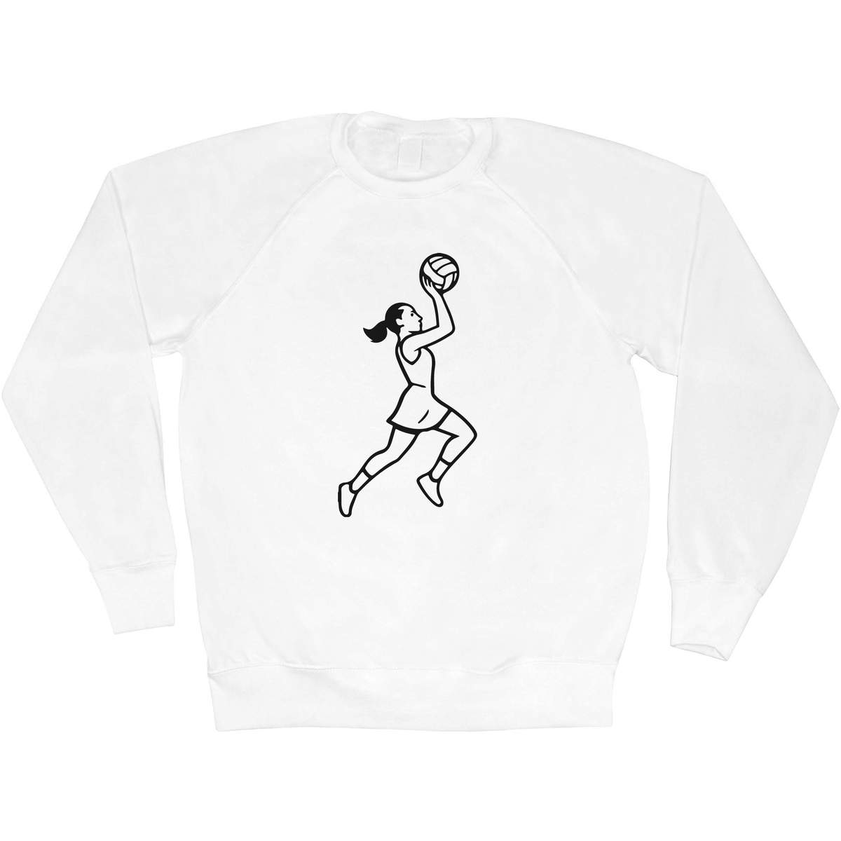 'Netball Player Action' Adult Sweatshirt / Sweater / Jumper (SW055329)