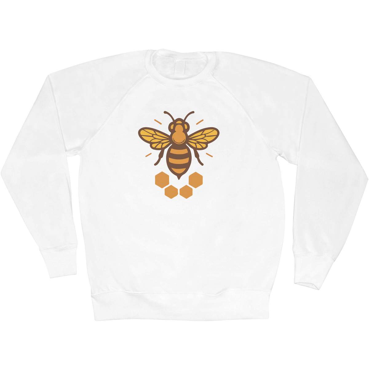 'Bee & Honeycomb' Adult Sweatshirt / Sweater / Jumper (SW055722)
