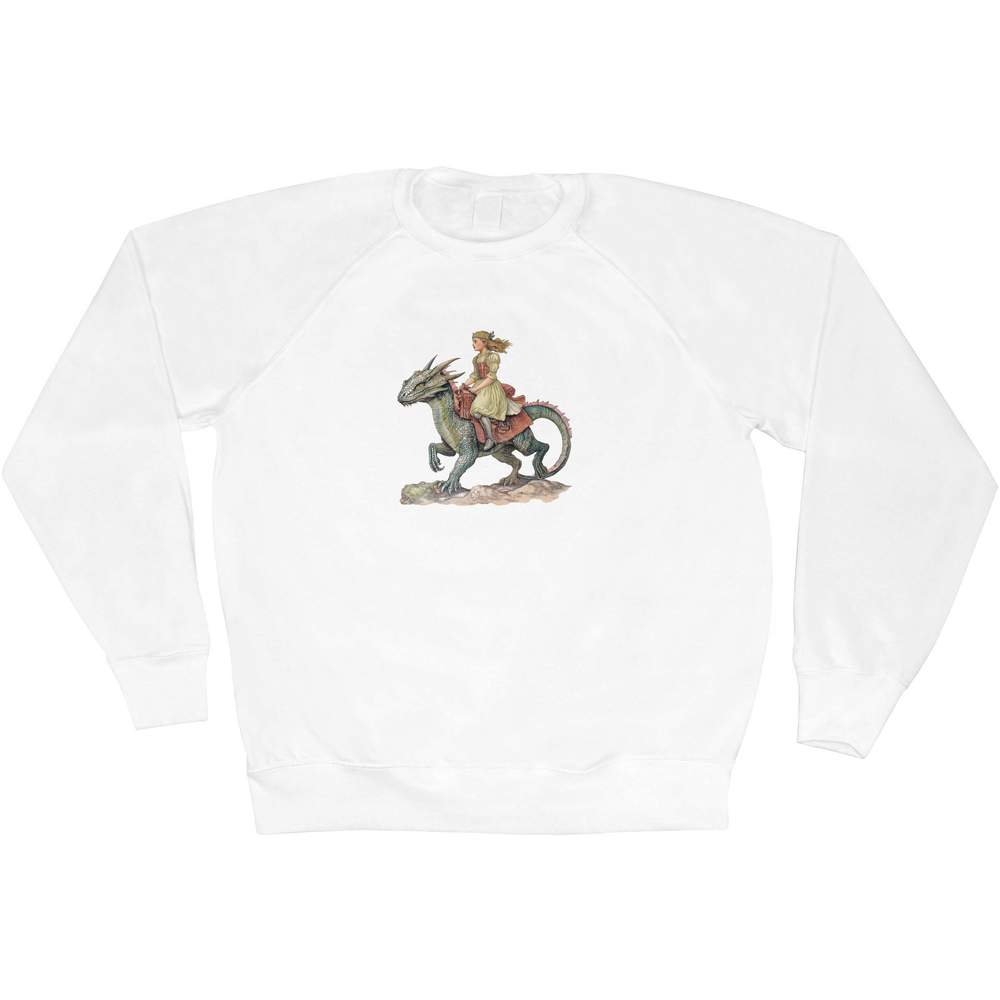 Extra Large 'Princess Riding Lizard' Adult Sweatshirt / Sweater / Jumper (SW00151724)