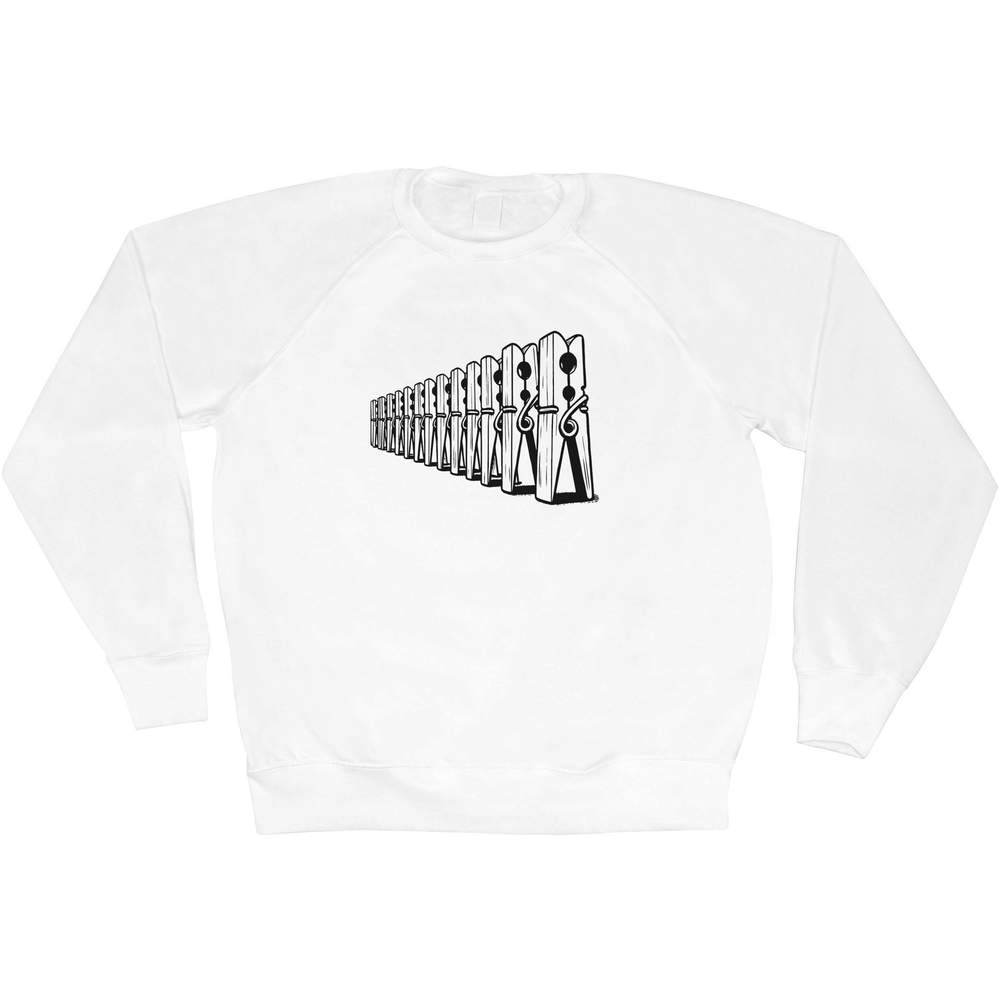 'Wooden Clothes Pegs' Adult Sweatshirt / Sweater / Jumper (SW052613)