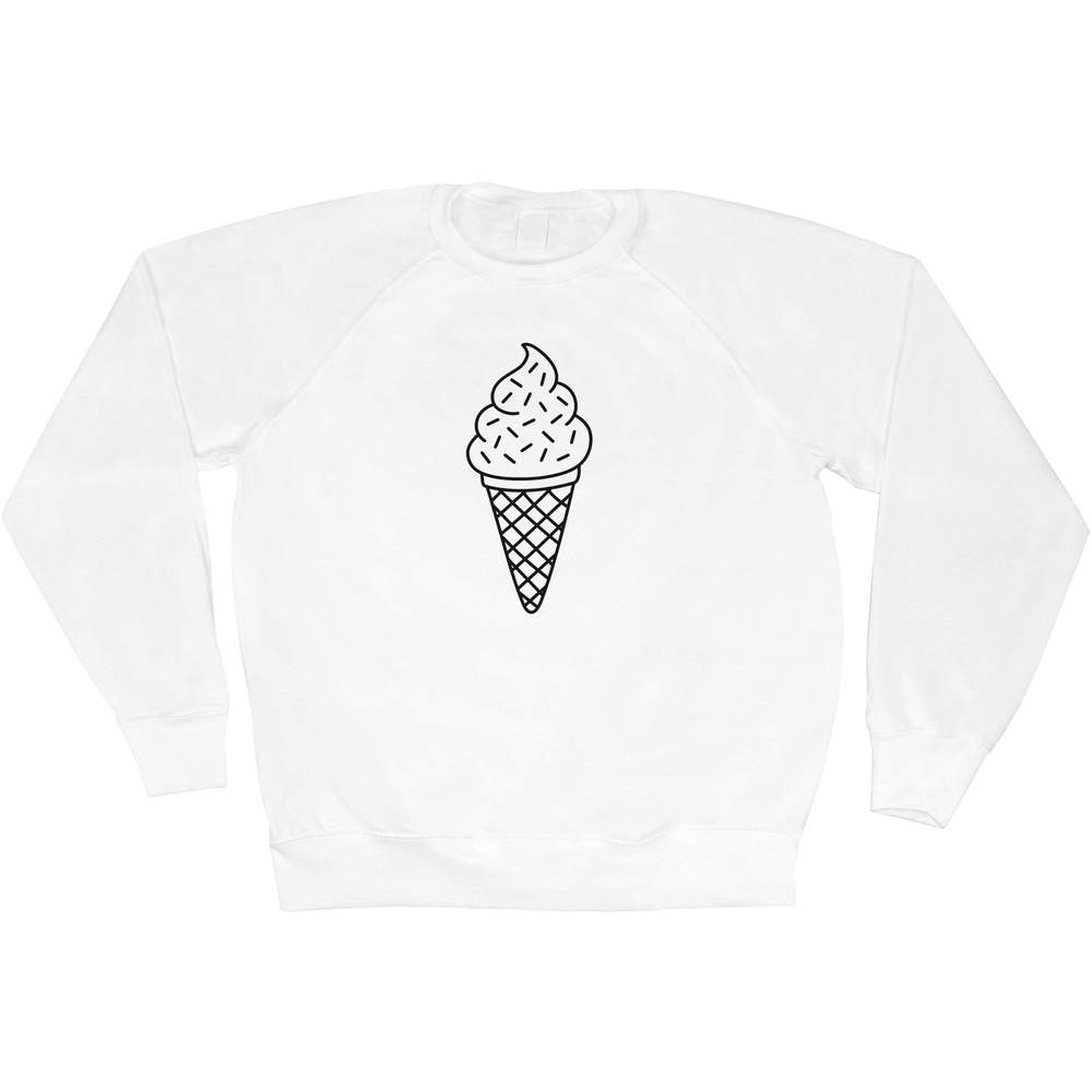 Extra Large 'Ice Cream Outline' Adult Sweatshirt / Sweater / Jumper (SW00165992)