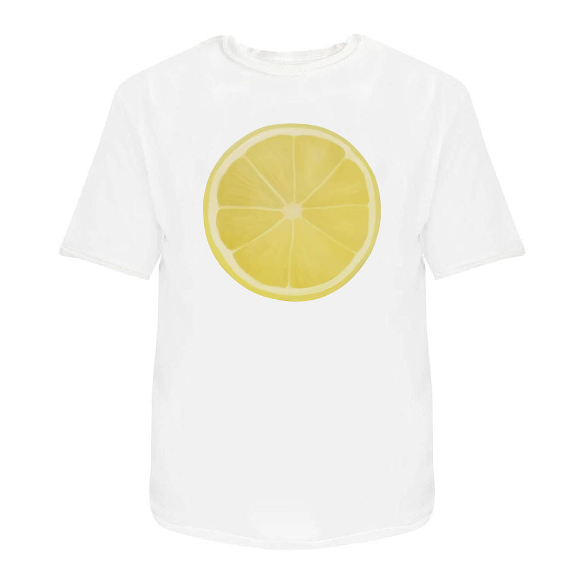 Lemon Slice' Unisex T-Shirt - 100 % Cotton, White, L (TA00042155)