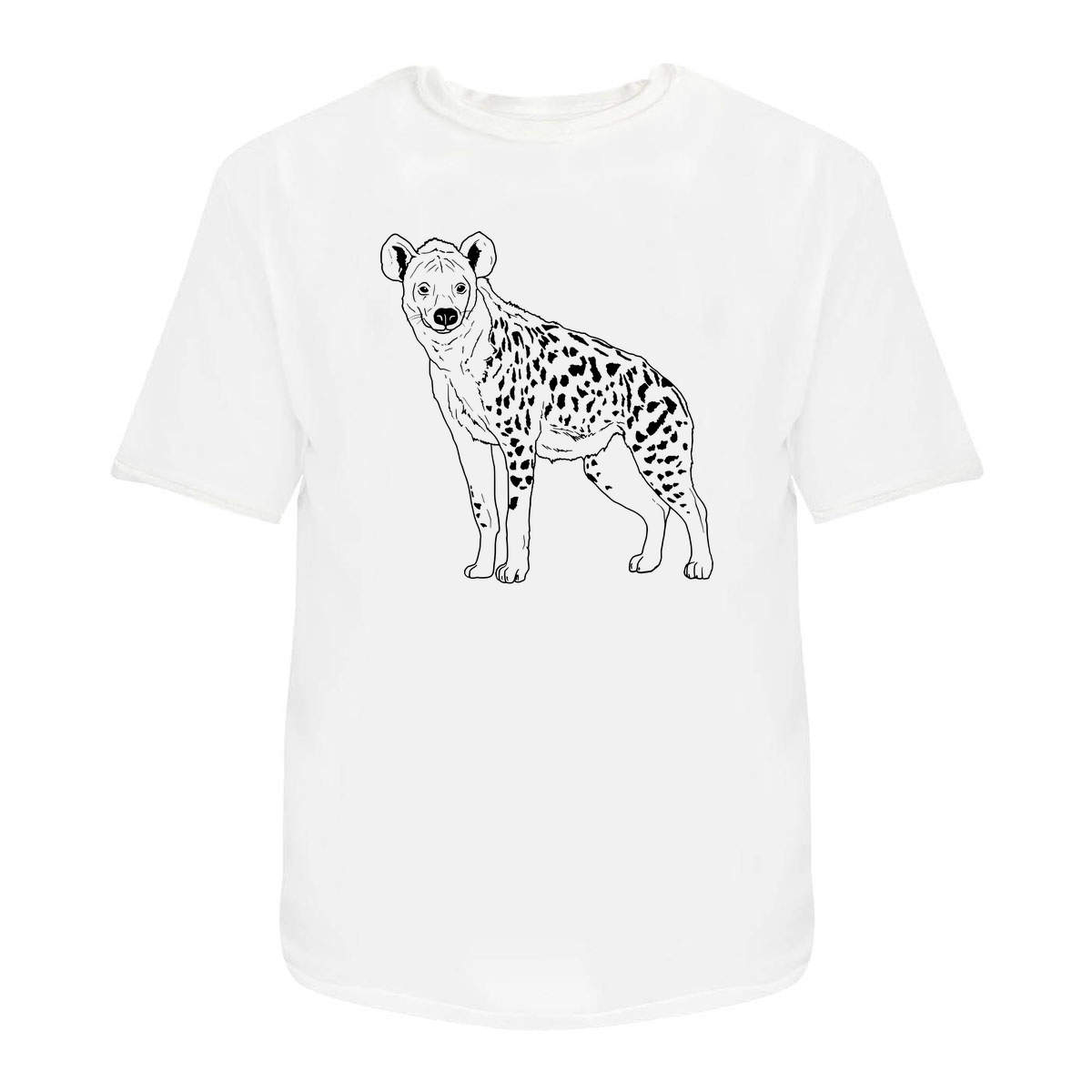 'Hyena' Unisex T-Shirt -  100 % Cotton, White, L (TA00079279)