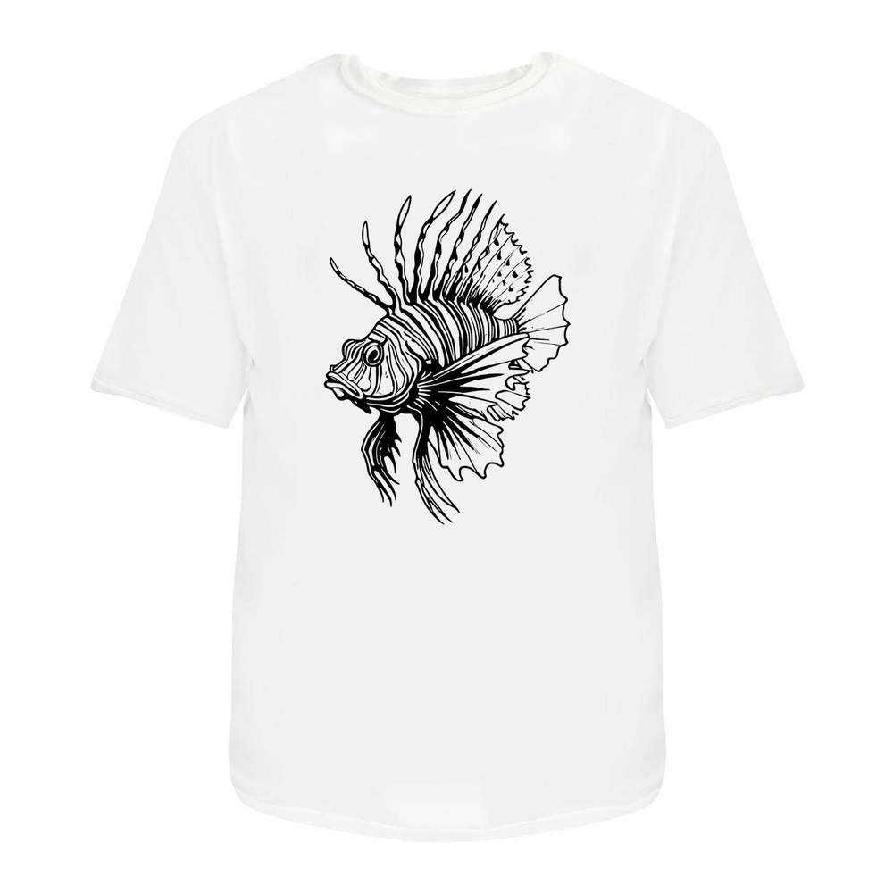 'Lionfish' Unisex T-Shirt - 100 % Cotton, White, L (TA00284900)