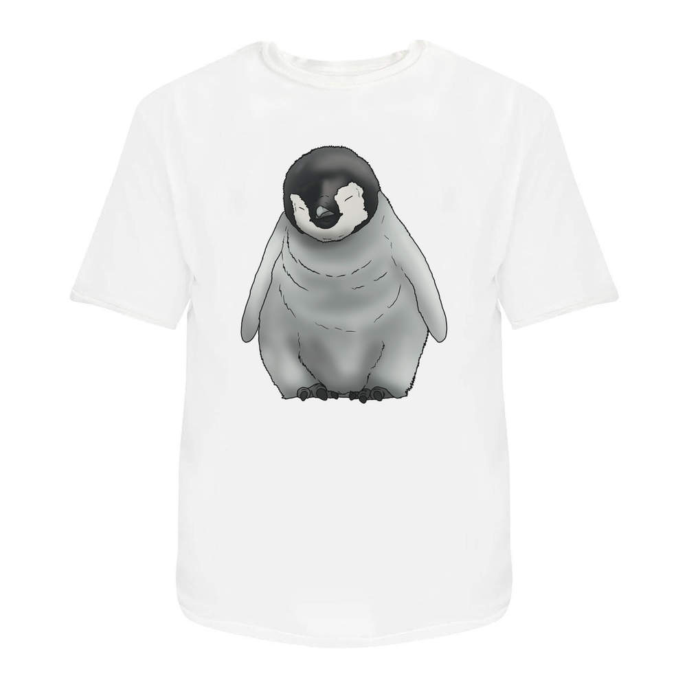 'Penguin Chick' Unisex T-Shirt - 100 % Cotton, White, L (TA00333110)