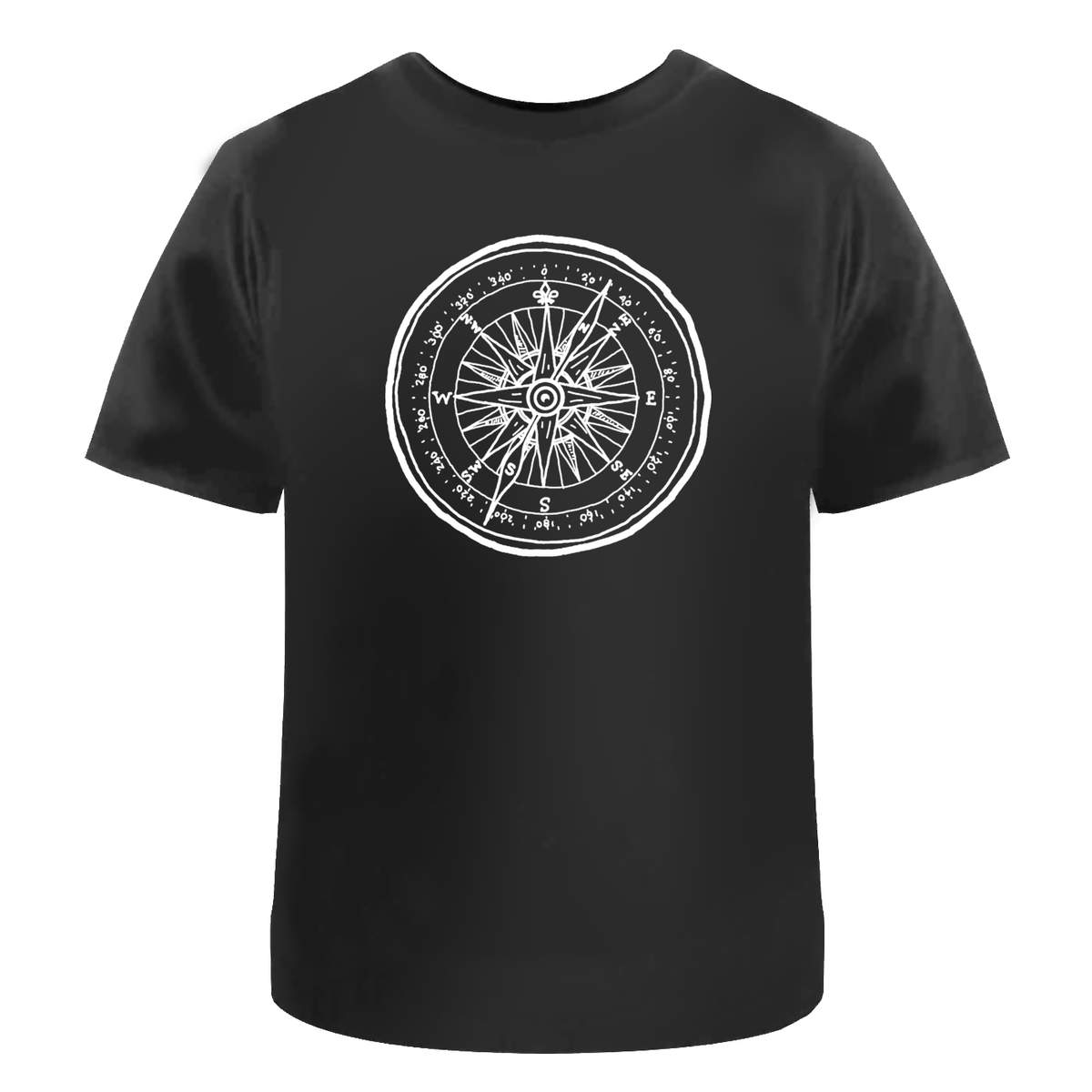 'Scout Compass' Unisex T-Shirt -  100 % Cotton, Black, L (TA00133663)
