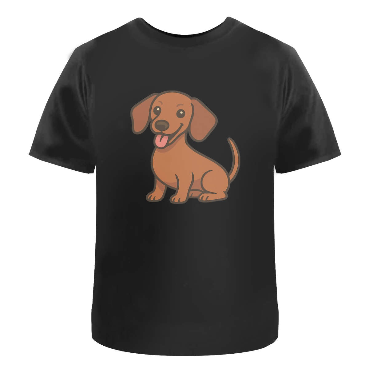'Miniature Dachshund Dog' Unisex T-Shirt -  100 % Cotton, Black, L (TA00370656)