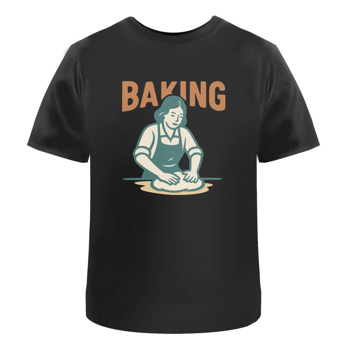 'Baking Dough Design' Unisex T-Shirt -  100 % Cotton, Black, L (TA00380526)