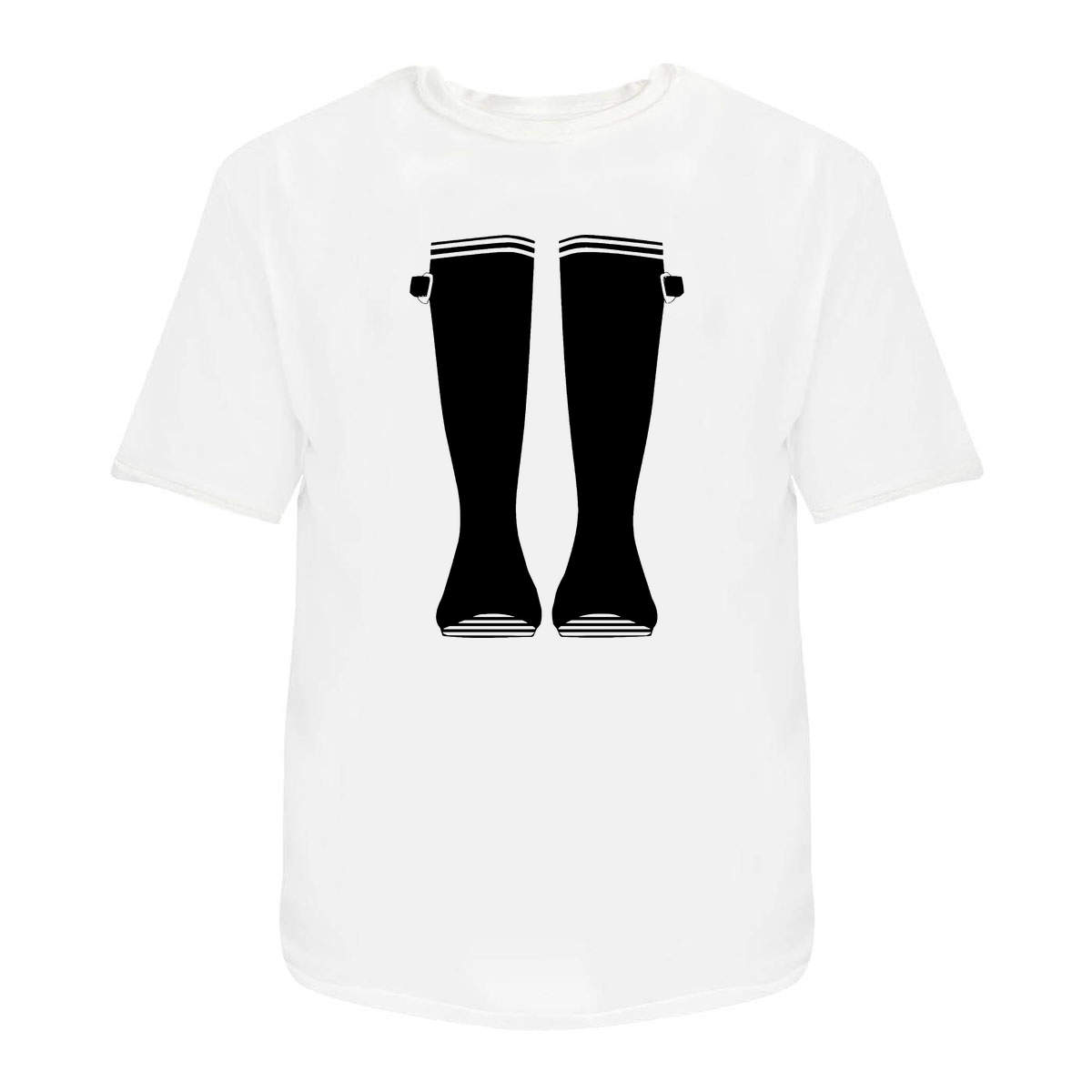 'Rubber Boots' Unisex T-Shirt -  100 % Cotton, White, M (TA00197781)