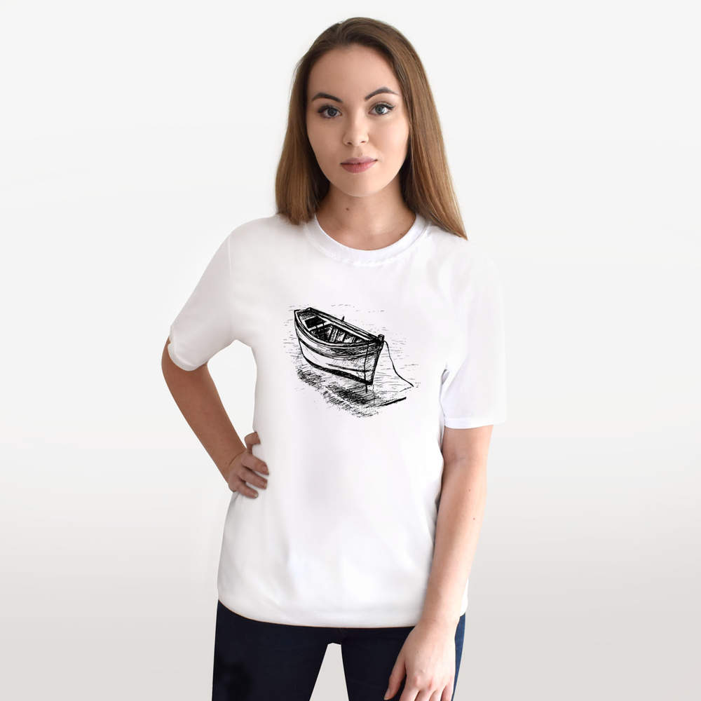 T-shirt unisexe « Bateau en bois » - 100 vendu % coton (S-XXL) (TA015596)