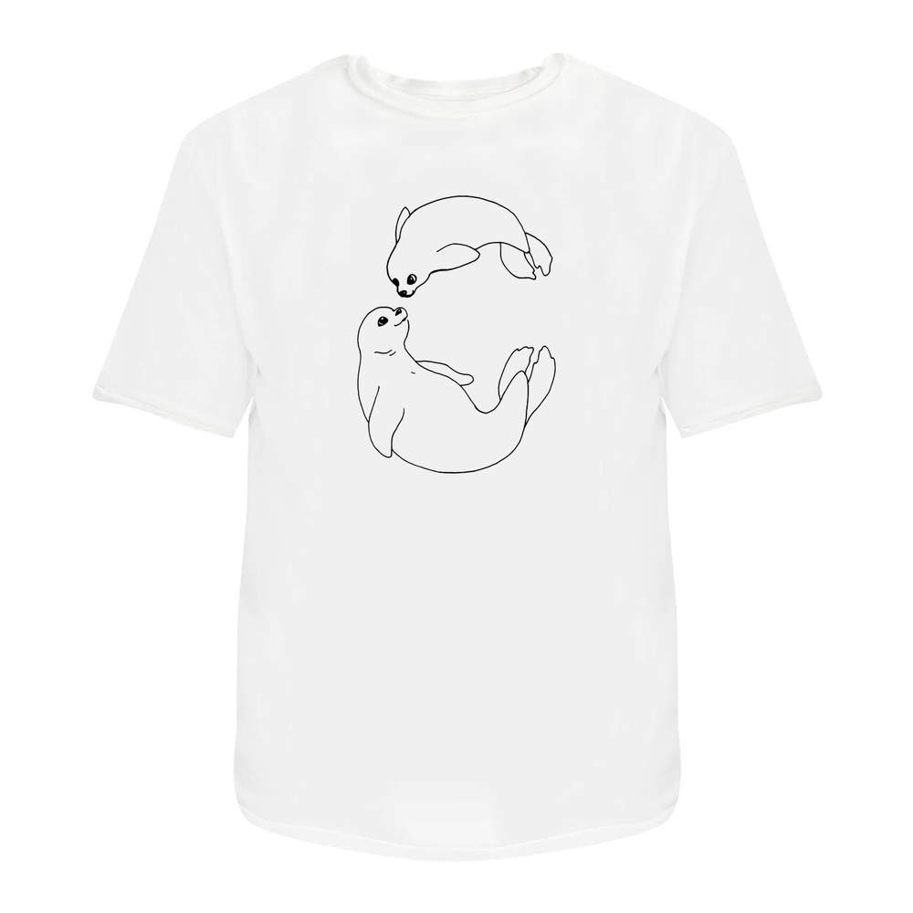 'Seal Duo' Unisex T-Shirt - 100% Cotton (S-XXL) (TA024155) - Picture 11 of 15