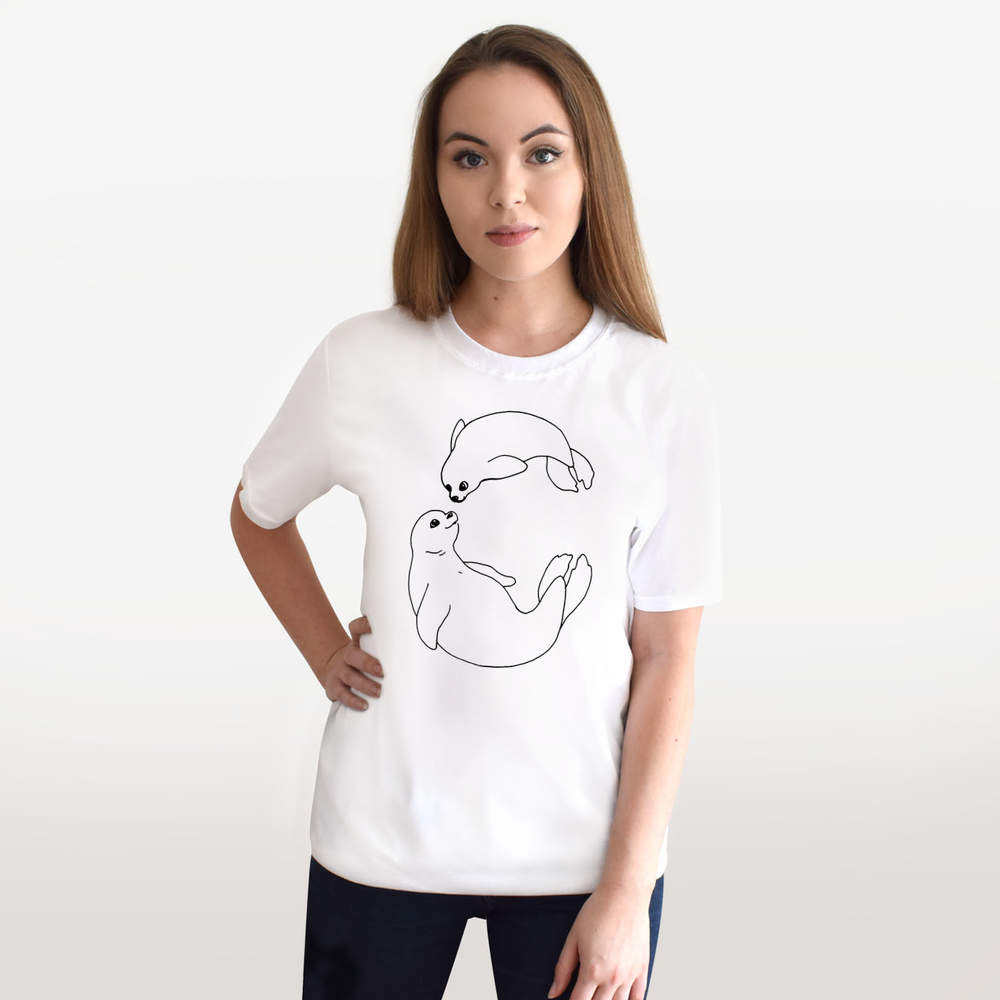 'Seal Duo' Unisex T-Shirt - 100% Cotton (S-XXL) (TA024155) - Picture 12 of 15