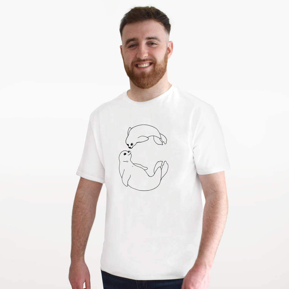 'Seal Duo' Unisex T-Shirt - 100% Cotton (S-XXL) (TA024155) - Picture 13 of 15