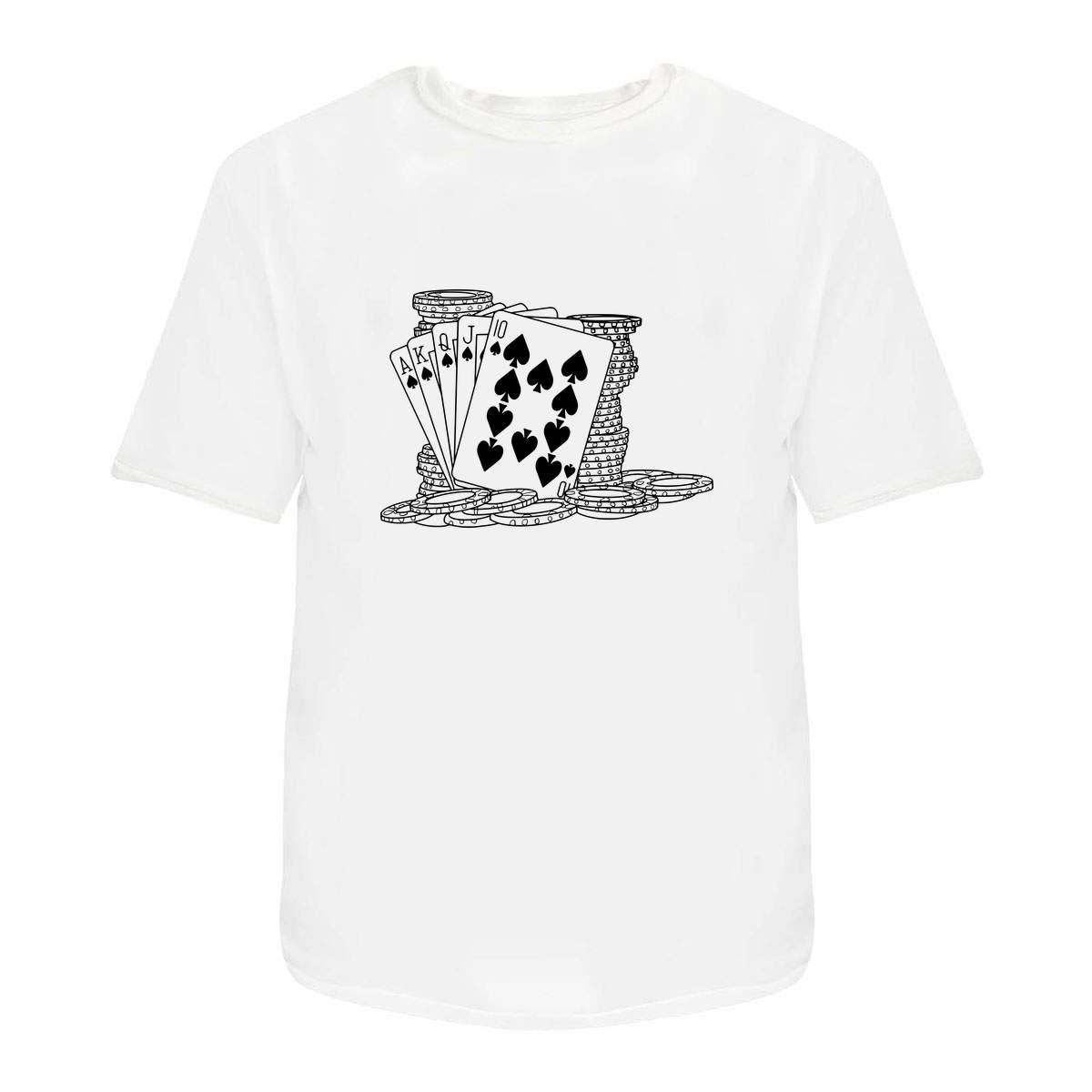 'Cards & Poker Chips' Unisex Cotton T-Shirt - Graphic Tee / Short Sleeve Top for Men and Women (TA037945)