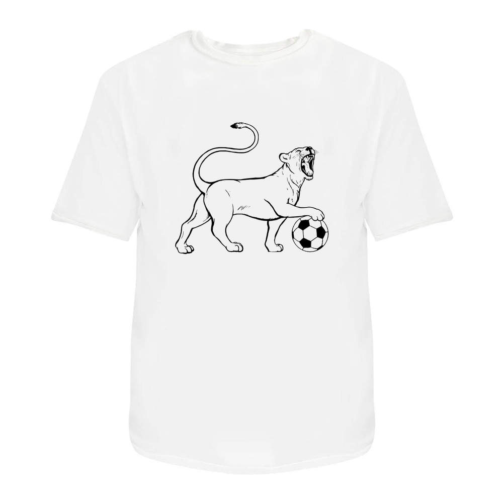 'England Lioness & Football' Unisex T-Shirt - 100% Cotton (S-XXL) (TA040150)