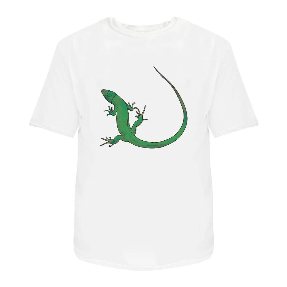 'Curled Green Lizard' Unisex T-Shirt - 100% Cotton (S-XXL) (TA042532) - Picture 11 of 15