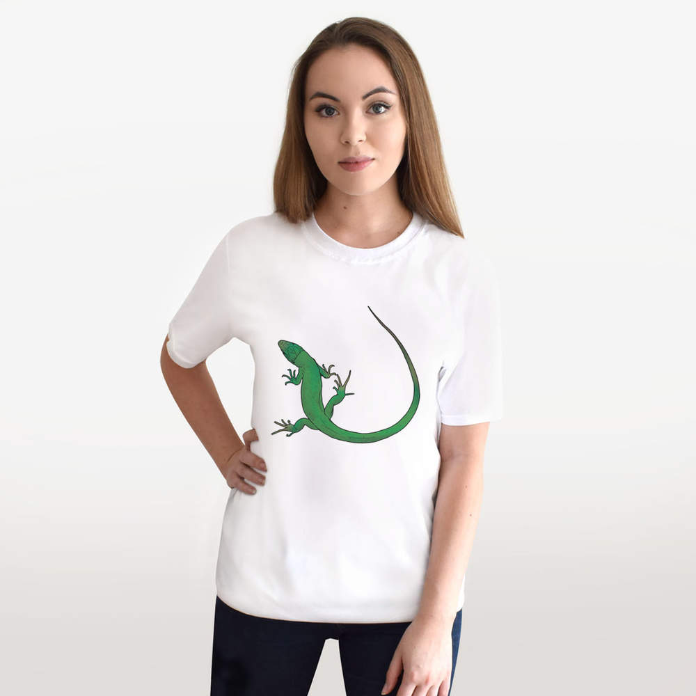 'Curled Green Lizard' Unisex T-Shirt - 100% Cotton (S-XXL) (TA042532) - Picture 12 of 15