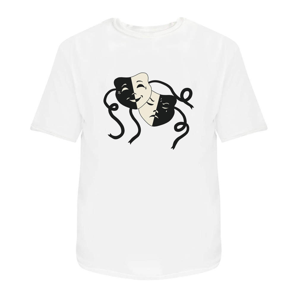 'Comedy and Tragedy Masks' Unisex T-Shirt - 100% Cotton (S-XXL) (TA043431) - Picture 6 of 10