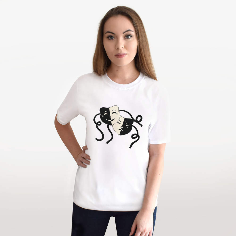 'Comedy and Tragedy Masks' Unisex T-Shirt - 100% Cotton (S-XXL) (TA043431) - Picture 7 of 10