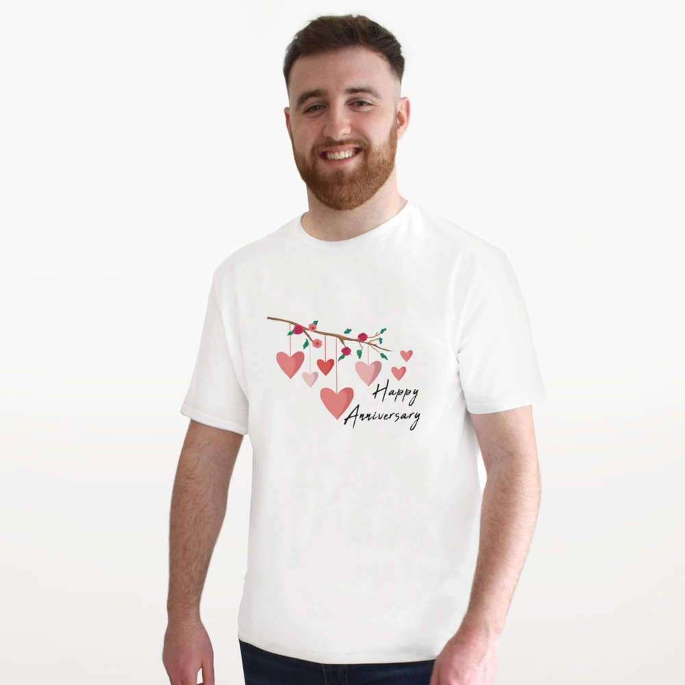 'Happy Anniversary' Unisex T-Shirt - 100% Cotton (S-XXL) (TA044360) - Picture 8 of 10