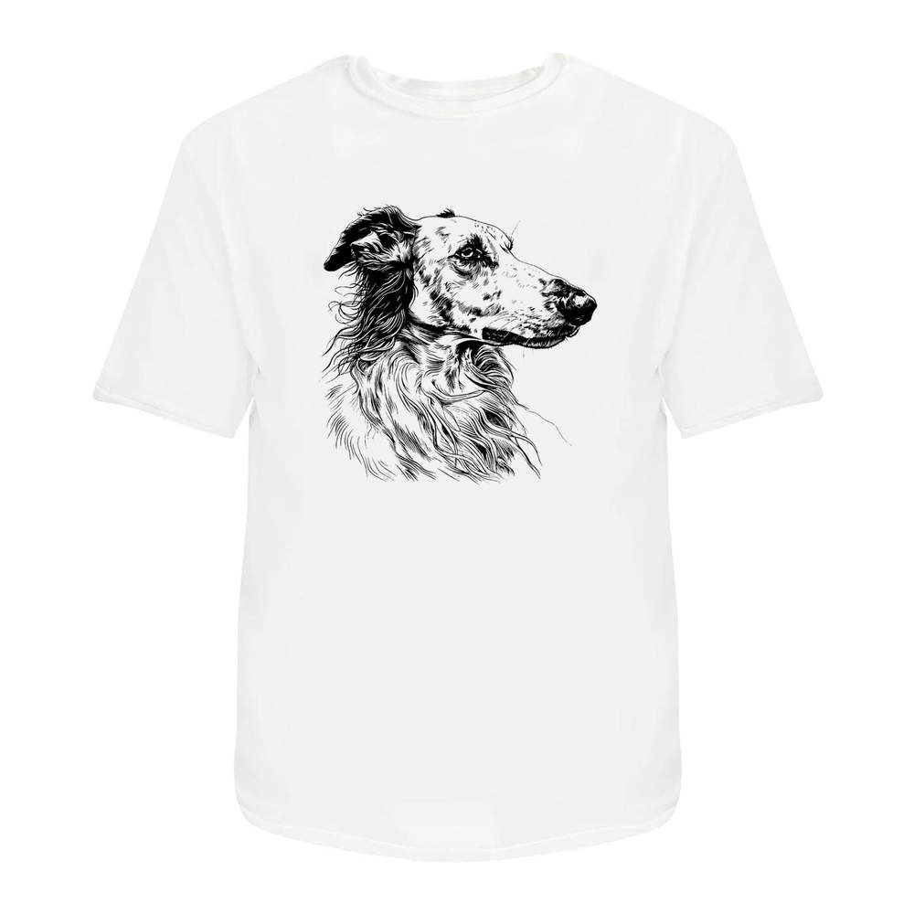 'Borzoi Dog Portrait' Unisex T-Shirt - 100% Cotton (S-XXL) (TA047092)