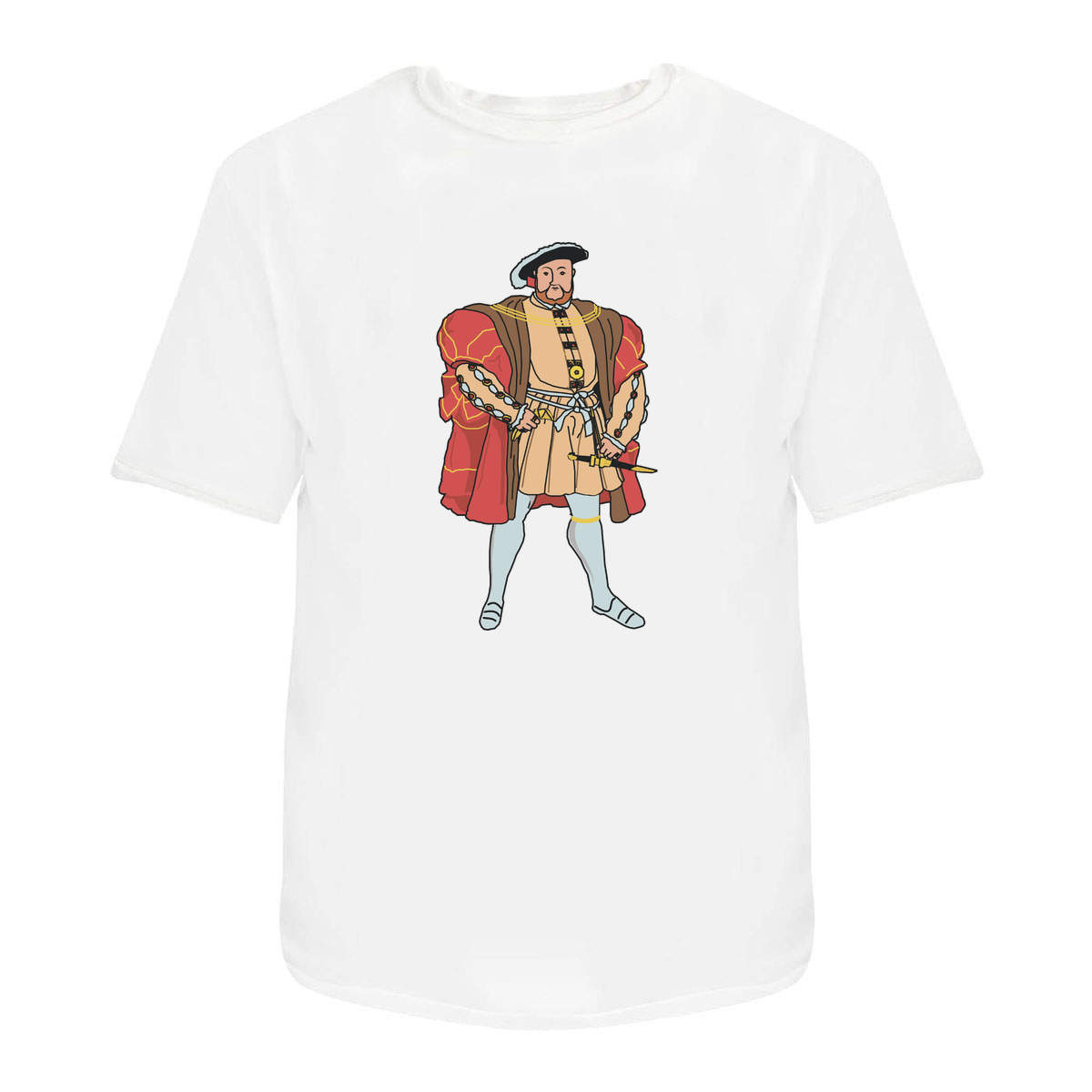 'King Henry VIII' Unisex T-Shirt -  100 % Cotton, White, S (TA00334638)