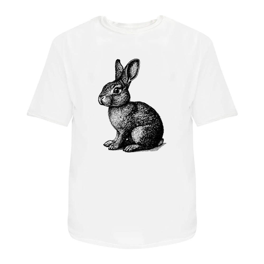 'Rabbit Sitting' Unisex T-Shirt - 100% Cotton (S-XXL) (TA051829)