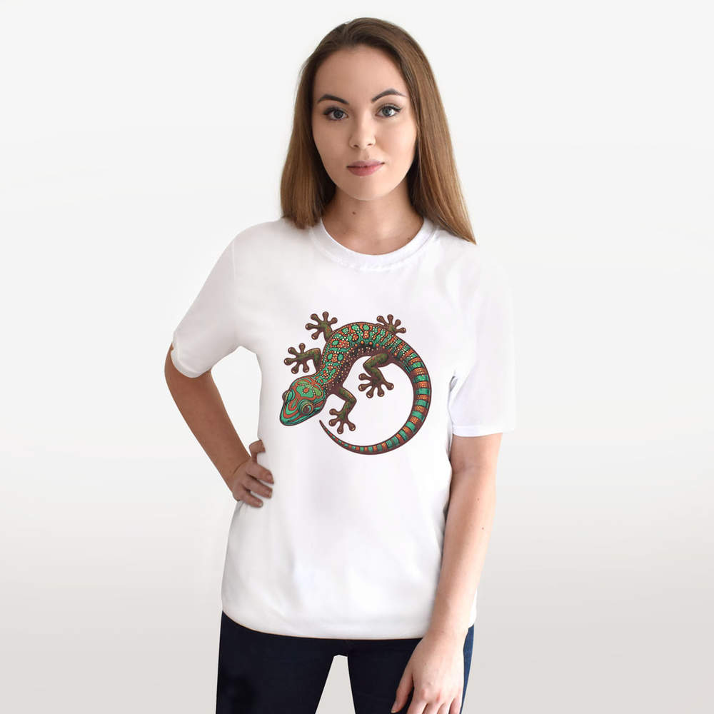 'Colourful Gecko' Unisex T-Shirt - 100% Cotton (S-XXL) (TA053215) - Picture 12 of 15
