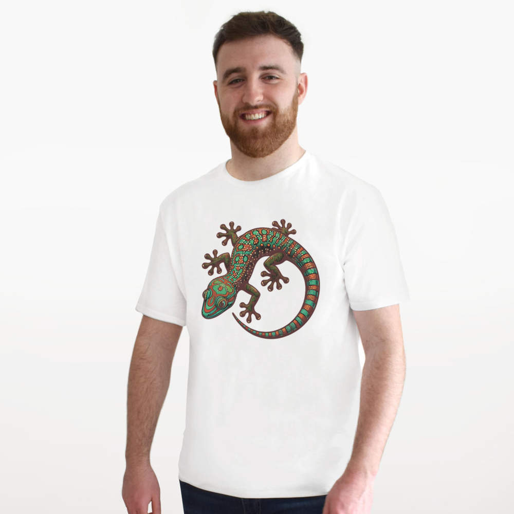 'Colourful Gecko' Unisex T-Shirt - 100% Cotton (S-XXL) (TA053215) - Picture 13 of 15