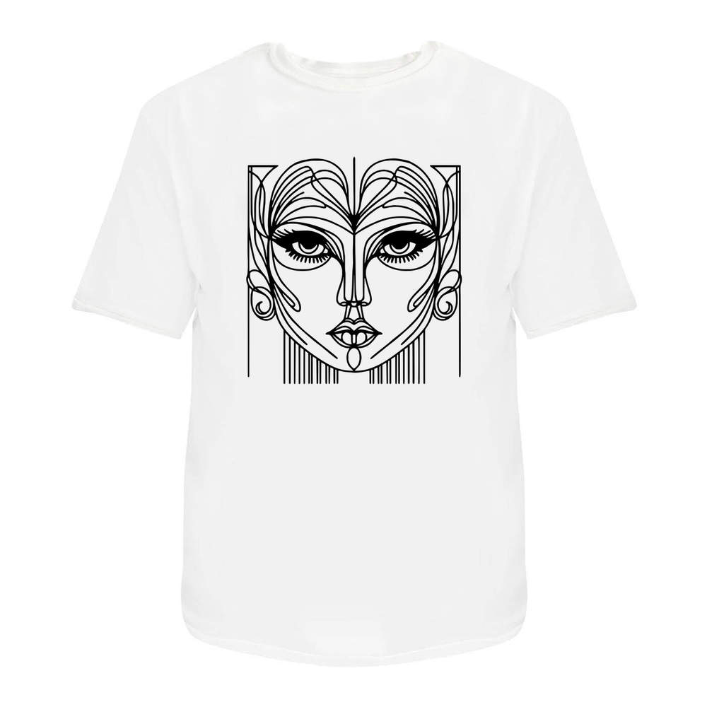 'Art Deco Woman Doodle' Unisex T-Shirt - 100% Cotton (S-XXL) (TA054857)