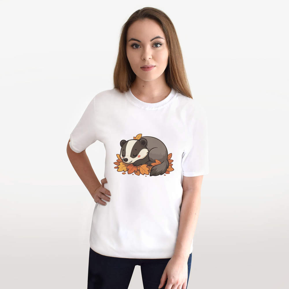 T-shirt unisex 'Sleepy Badger' - 100% cotone (S-XXL) (TA056700) - Foto 12 di 15