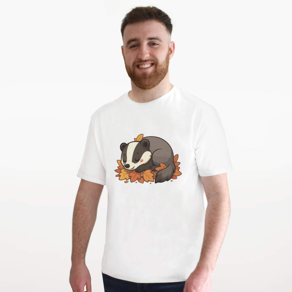 T-shirt unisex 'Sleepy Badger' - 100% cotone (S-XXL) (TA056700) - Foto 13 di 15